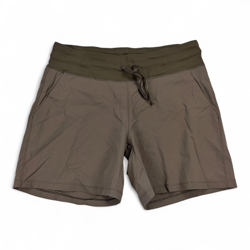 Tuff Athletics Women's Athletic Shorts L Olive Brown Drawstring